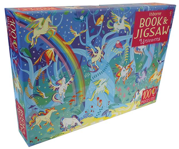 UNICORNS - BOOK & JIGSAW PUZZLE (100 PCS)