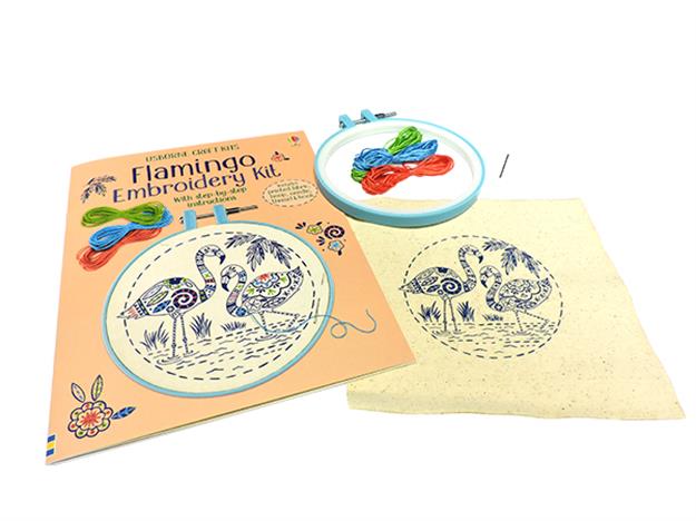 FLAMINGO EMBROIDERY KIT (IR)