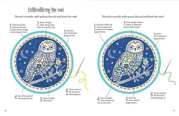 OWL EMBROIDERY KIT (IR)