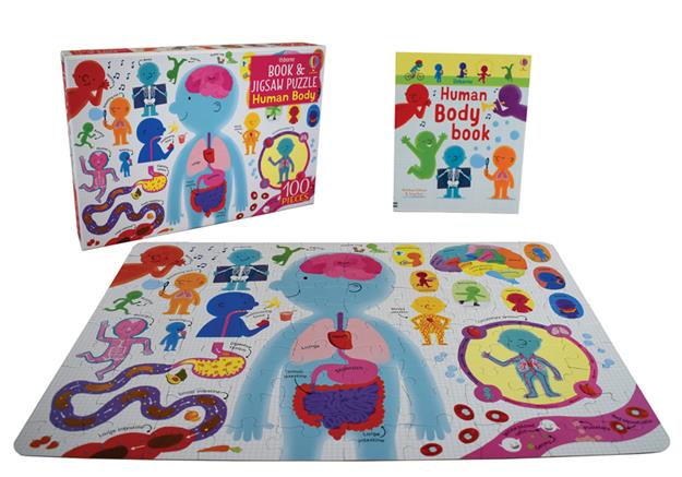 HUMAN BODY - BOOK & JIGSAW PUZZLE (IR)(100 PCS)