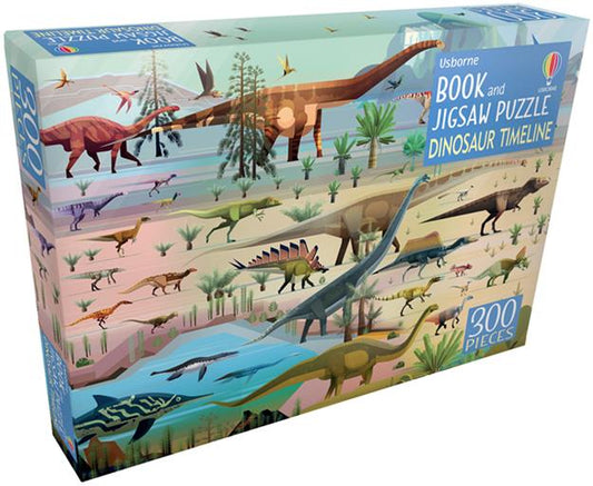 DINOSAUR TIMELINE - BOOK & JIGSAW PUZZLE (IR)(300 PCS)