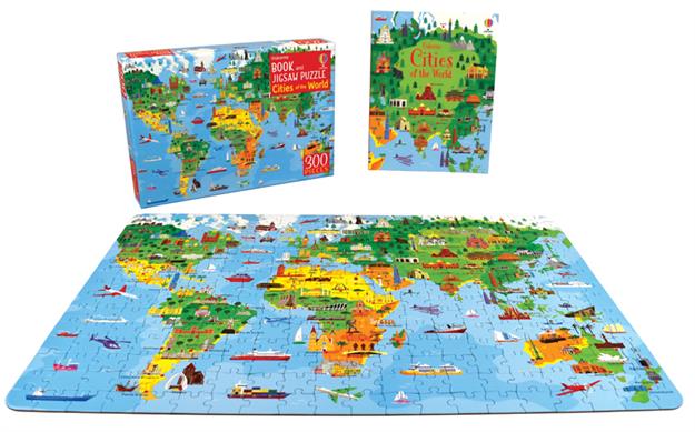 CITIES OF THE WORLD - BOOK & JIGSAW PUZZLE (300 PCS)