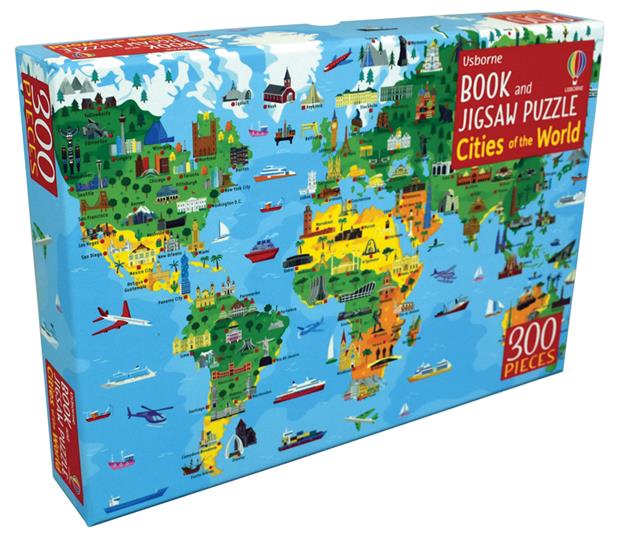 CITIES OF THE WORLD - BOOK & JIGSAW PUZZLE (300 PCS)