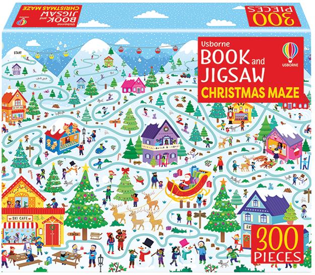 CHRISTMAS MAZE (300 PCS) - BOOK AND JIGSAW PUZZLE